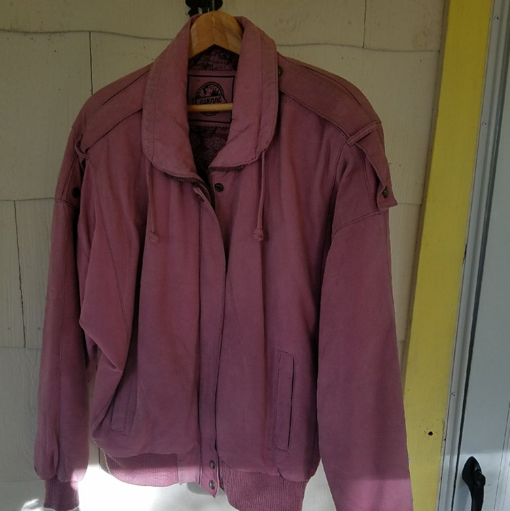 Mauve leather jacket